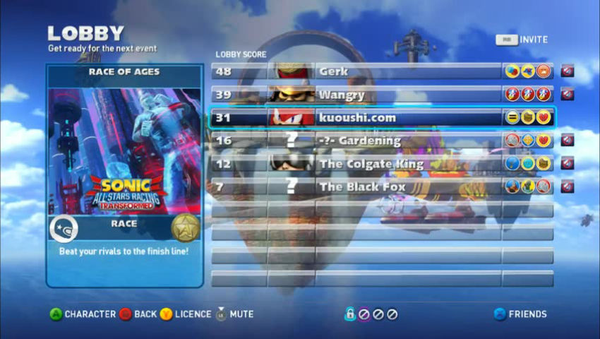 Awesomenauts, Sonic & All-Stars Racing: Transformed (Drunk)